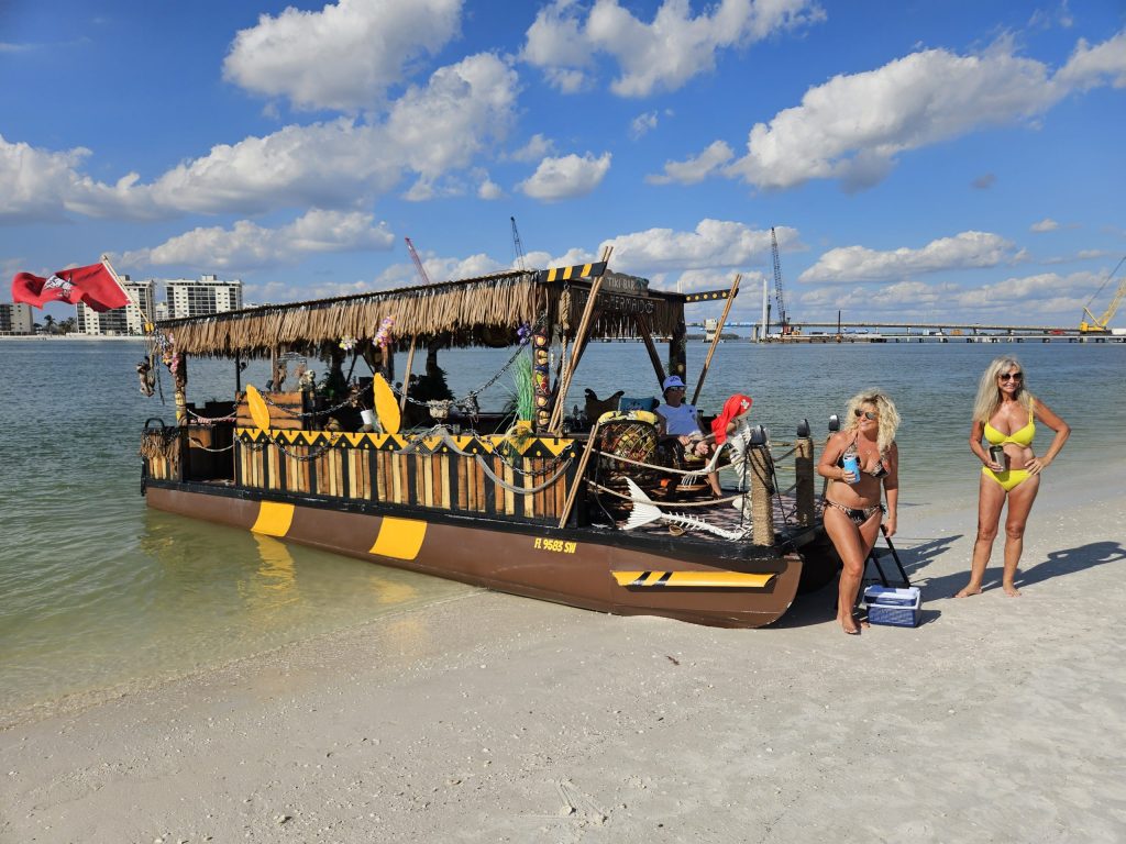 Tiki boat tour from Fort Myers, FL in January of 2025