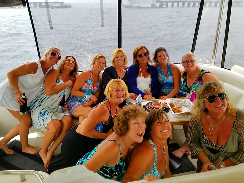 Guests having fun on board the Carolina Daze