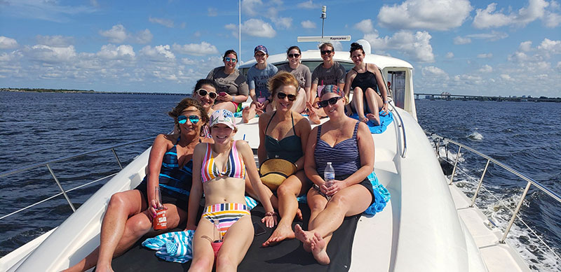 Ladies' day aboard the Carolina Daze